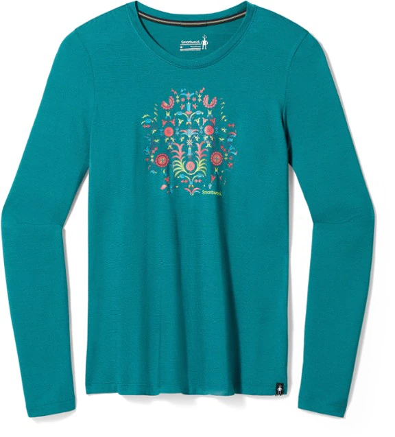 Floral Tundra Graphic Long Sleeve T-Shirt - Women's Smartwool