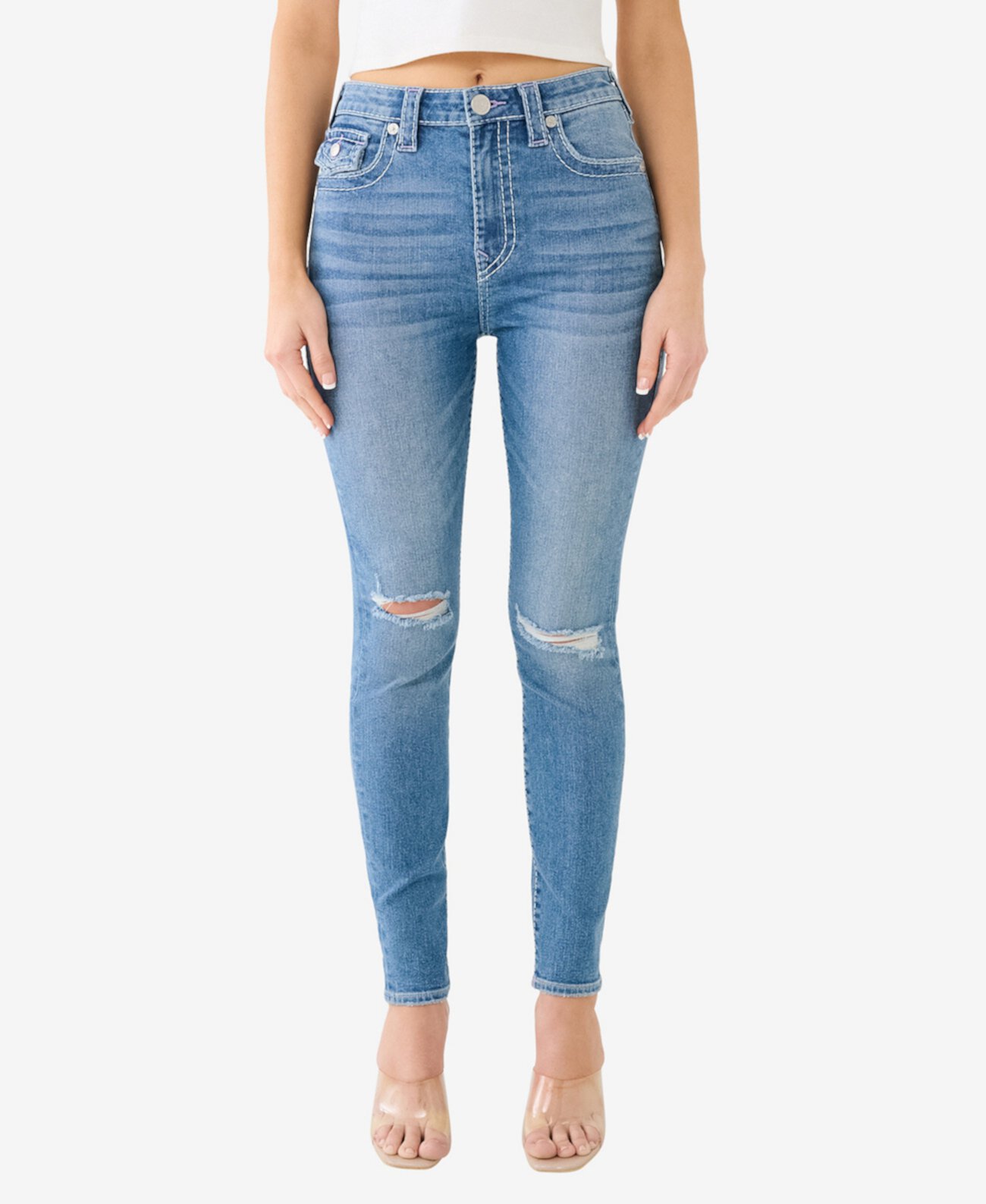 Женские Джинсы skinny True Religion Jennie Flap True Religion