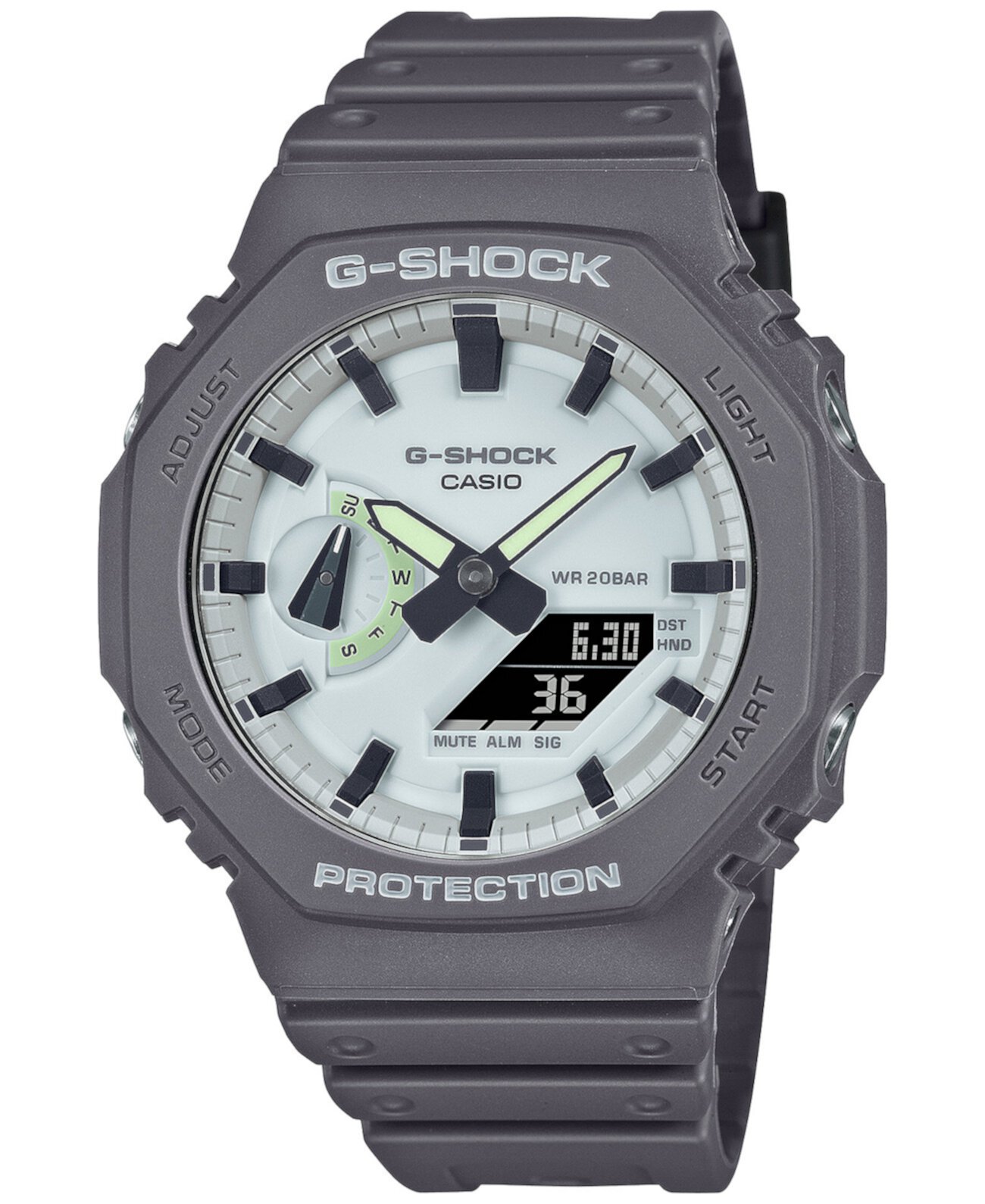 Men's Analog Digital Gray Resin Strap Watch 45mm, GA2100HD-8A G-Shock