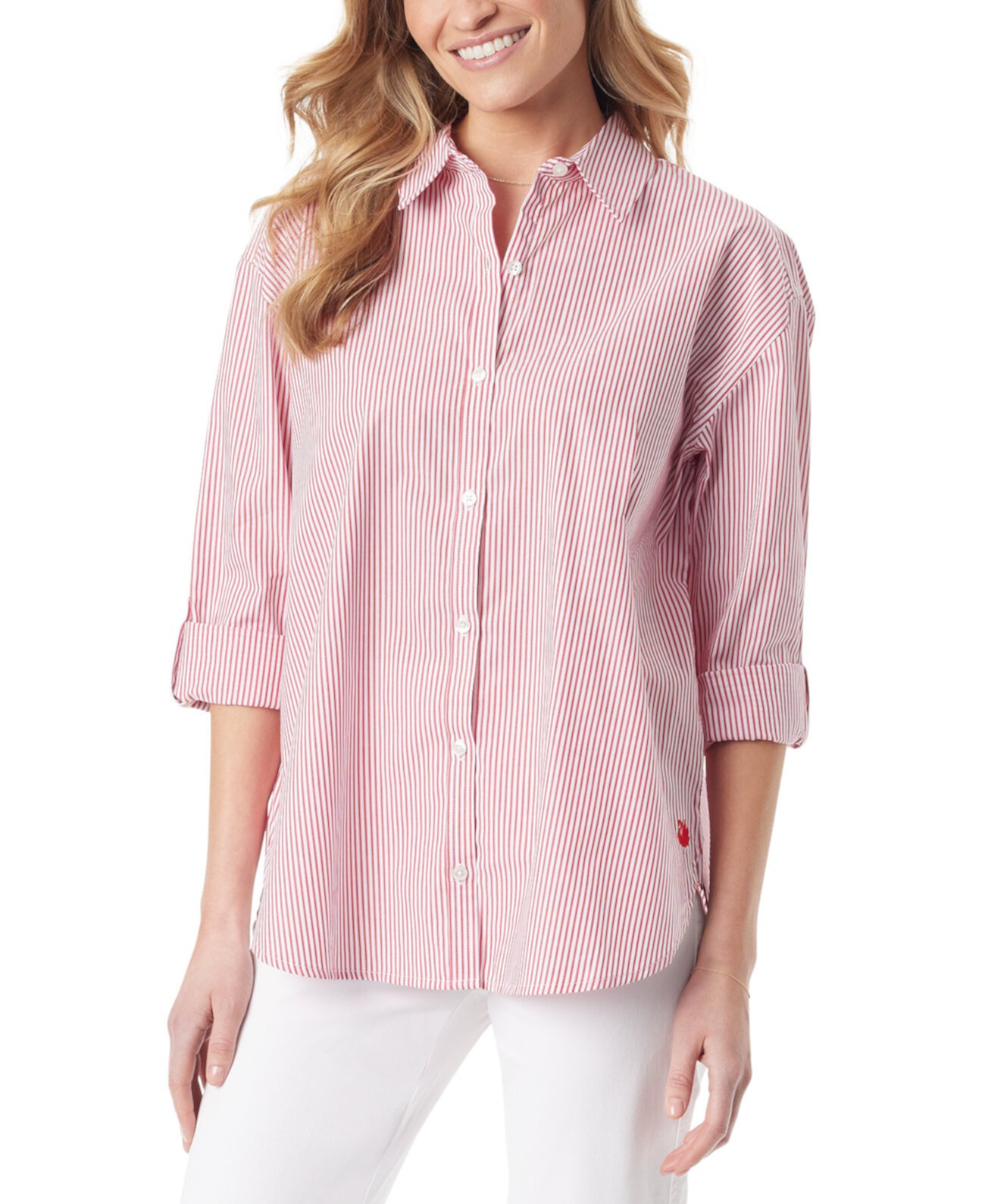 Women's Amanda Striped Button-Front Shirt Gloria Vanderbilt