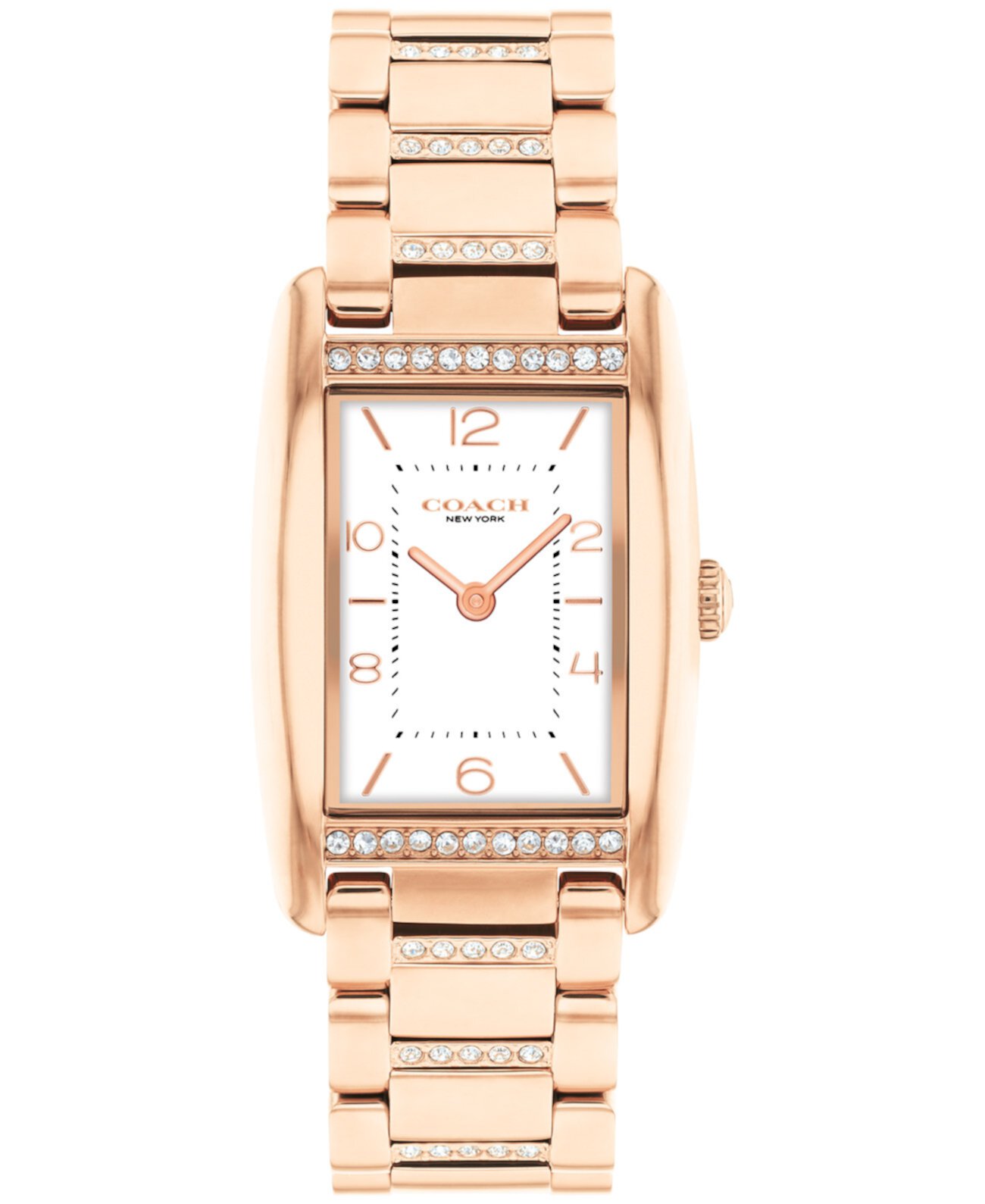 Women's Reese Rose Gold-Tone Stainless Steel Crystal Watch 24mm COACH
