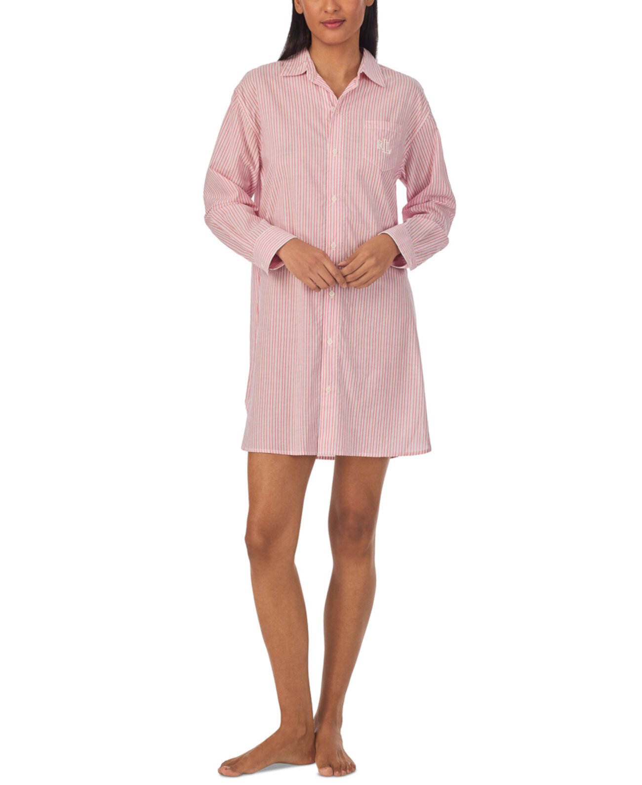 Women's Long-Sleeve His Shirt Sleepshirt LAUREN Ralph Lauren