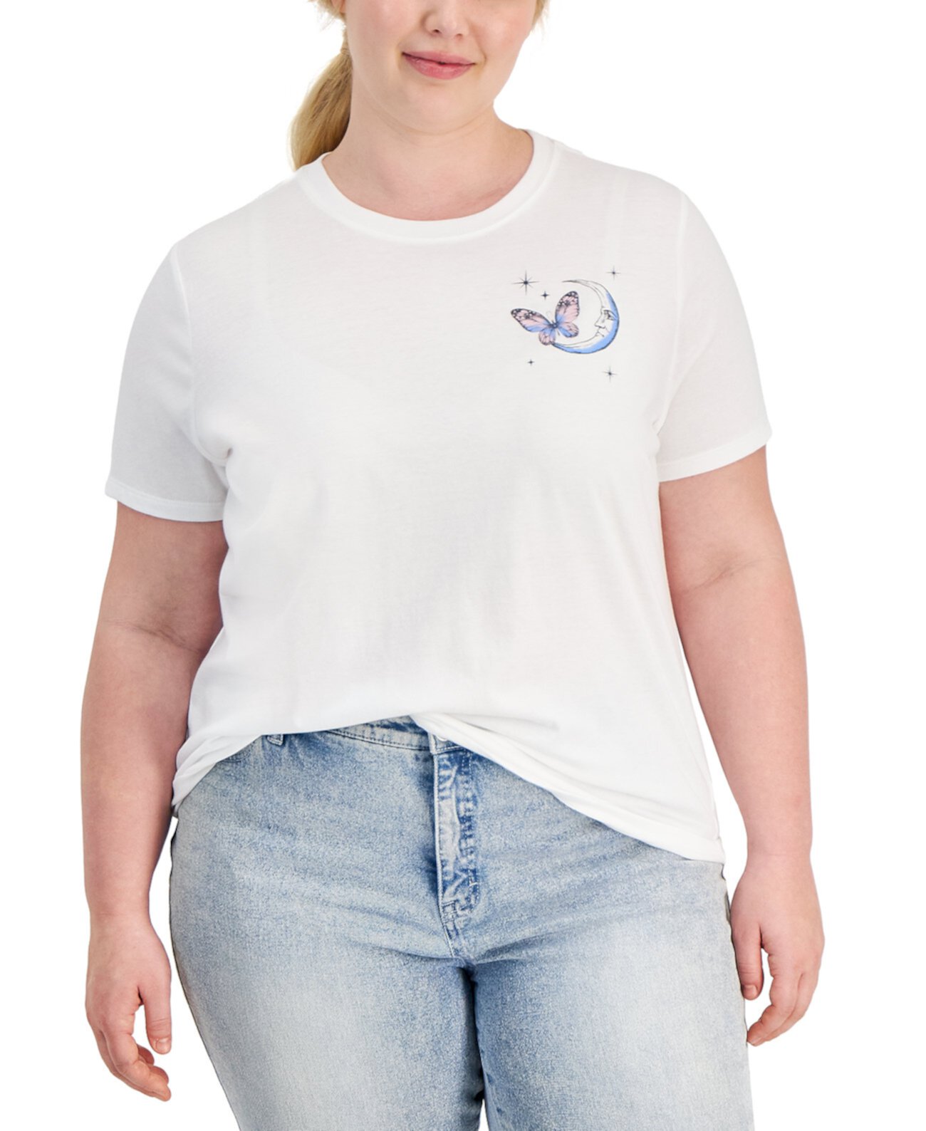 Trendy Plus Size Butterfly Graphic T-Shirt Rebellious One