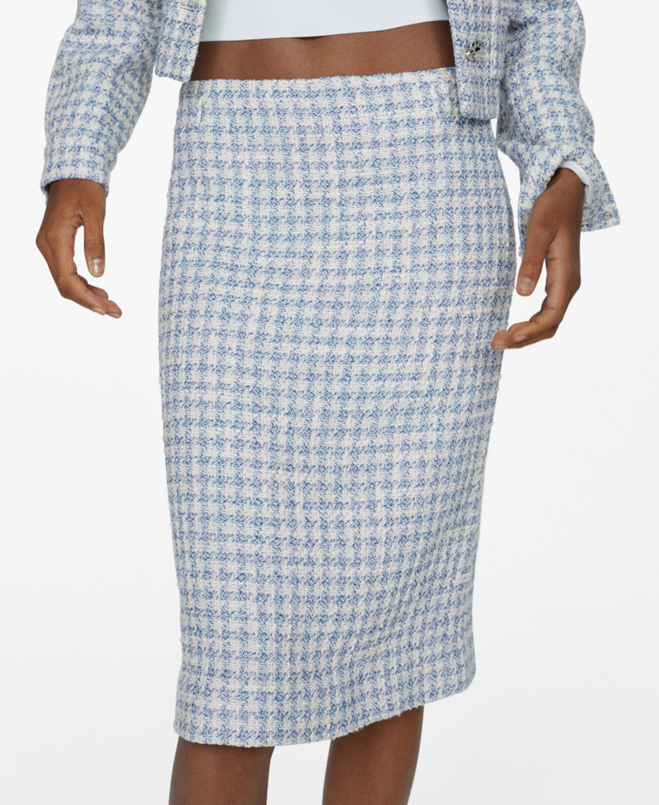 Women's Tweed Midi Skirt MANGO