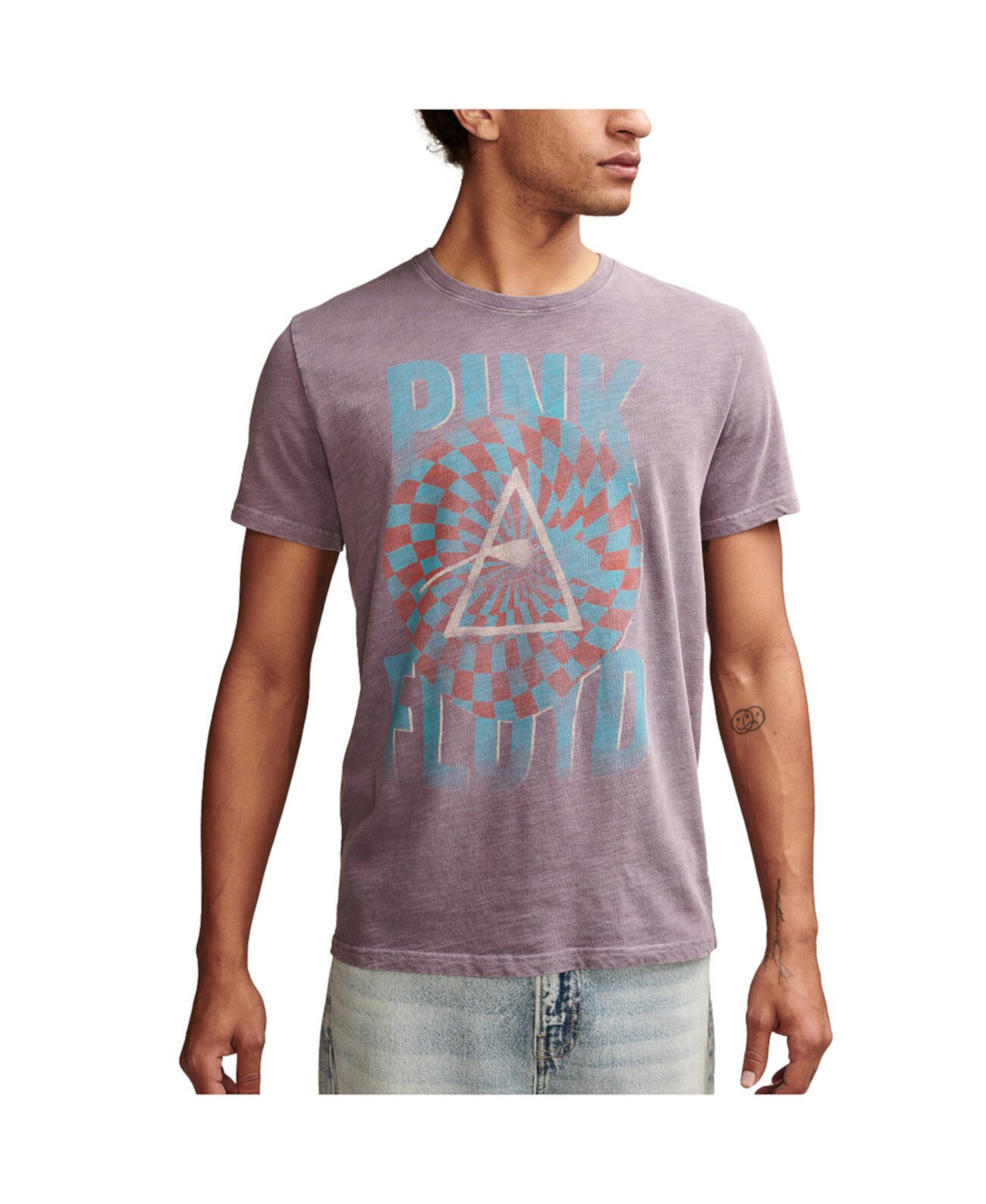 Men's Short Sleeve Pink Floyd Prism T-shirt Lucky Brand