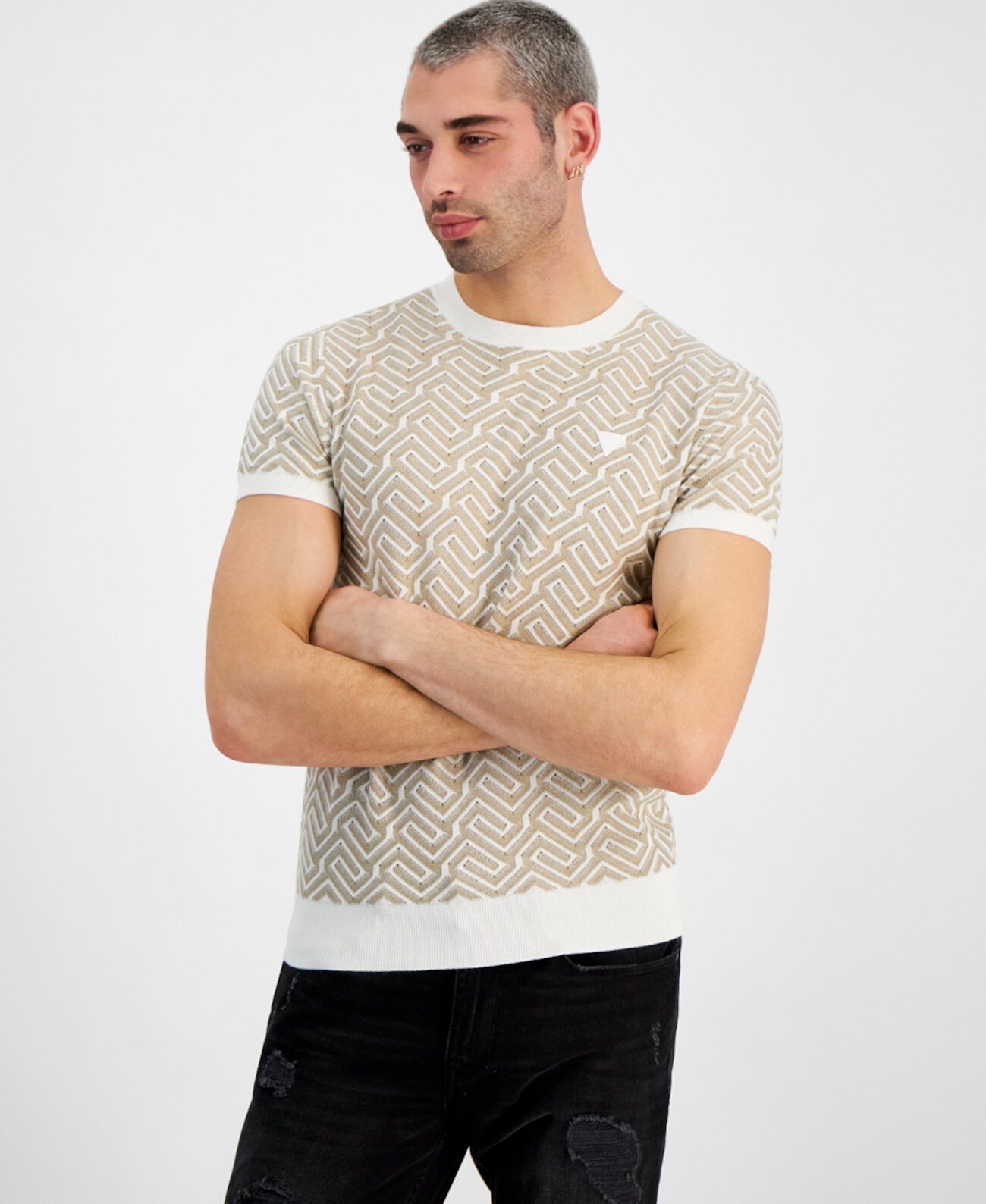 Men's Regular-Fit Carl Geometric T-Shirt GUESS
