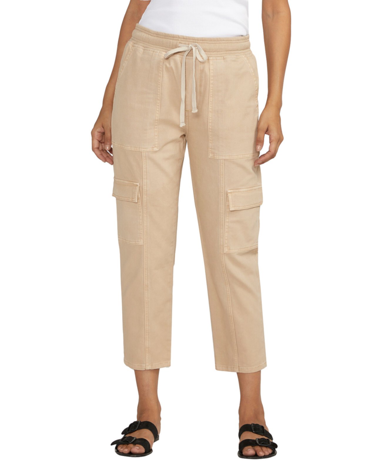 Women's Textured Cargo Cropped Pants JAG