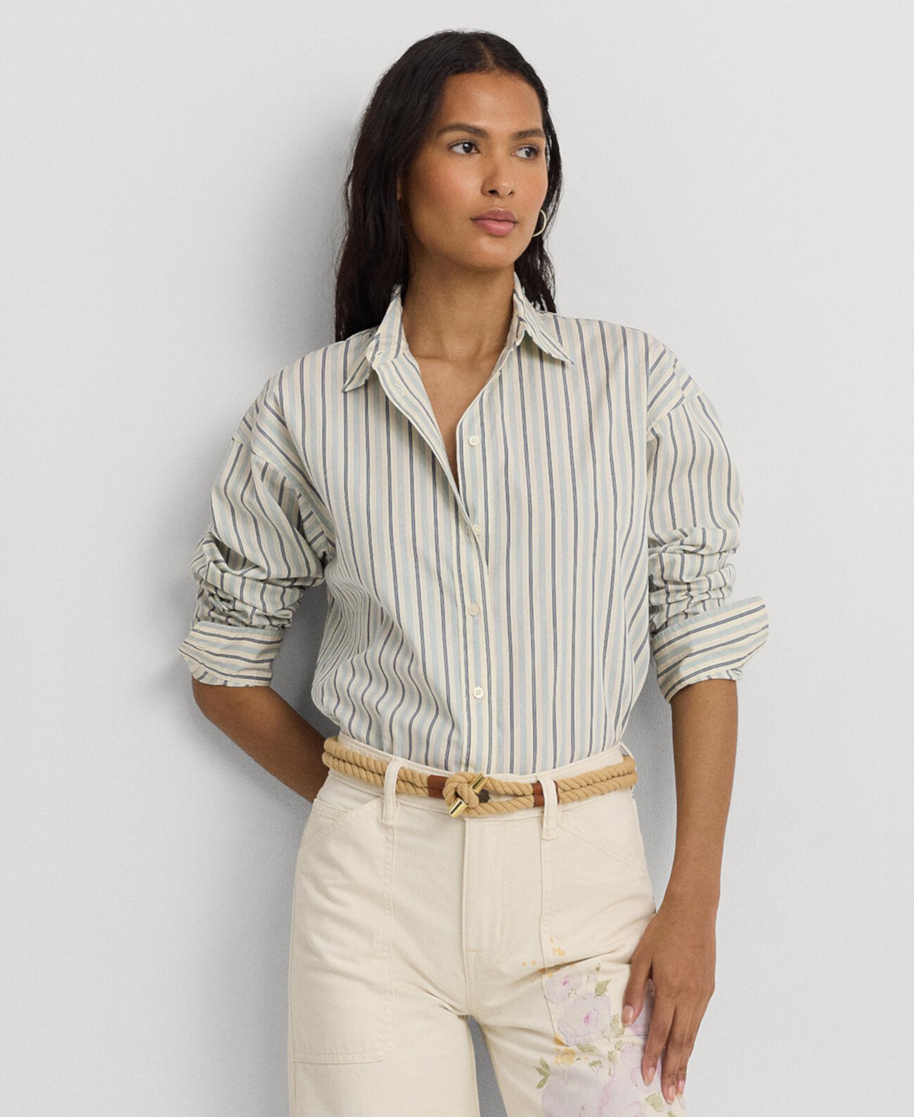 Women's Cotton Striped Shirt, Regular & Petite LAUREN Ralph Lauren