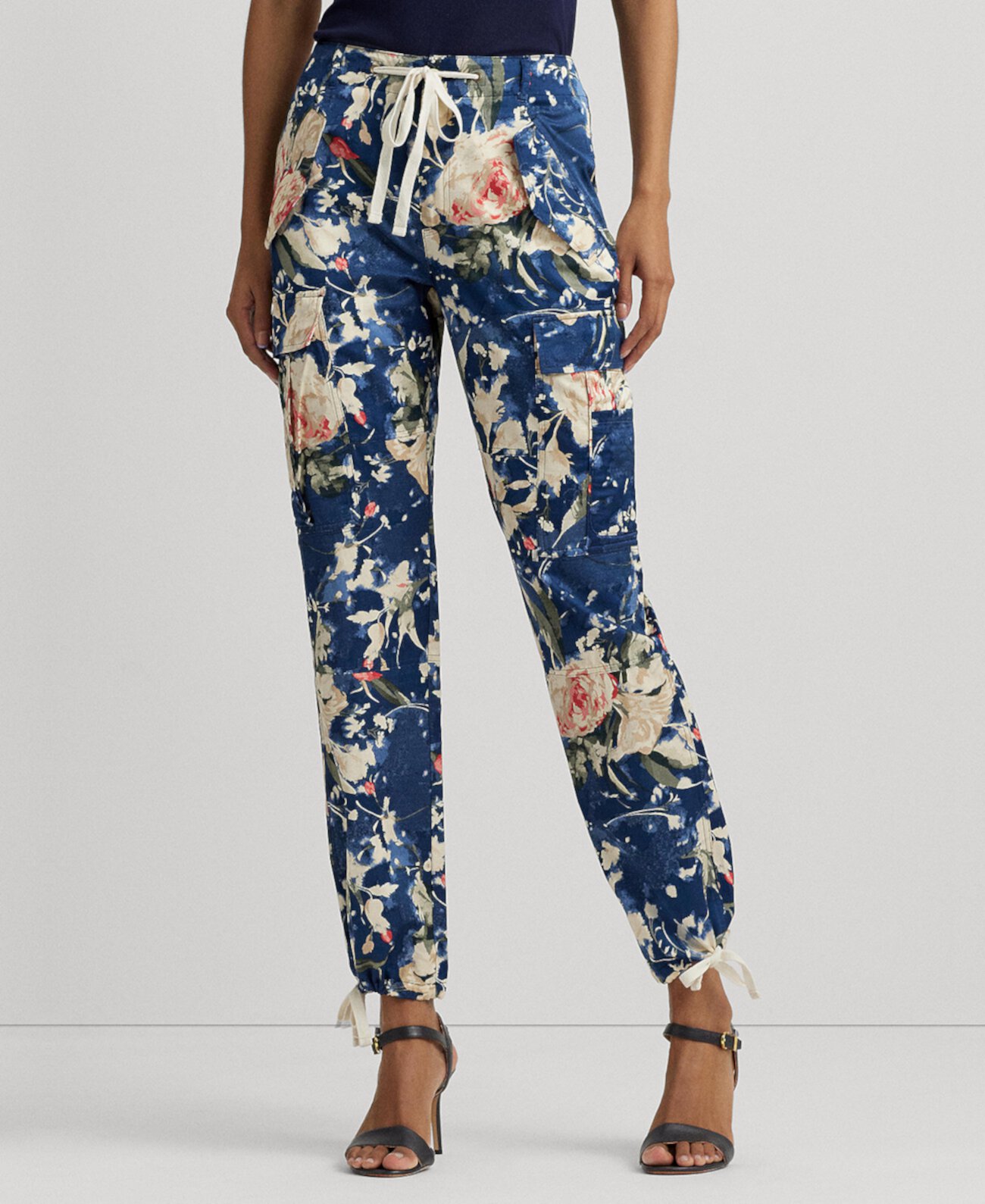 Women's Floral High-Rise Cargo Pants LAUREN Ralph Lauren