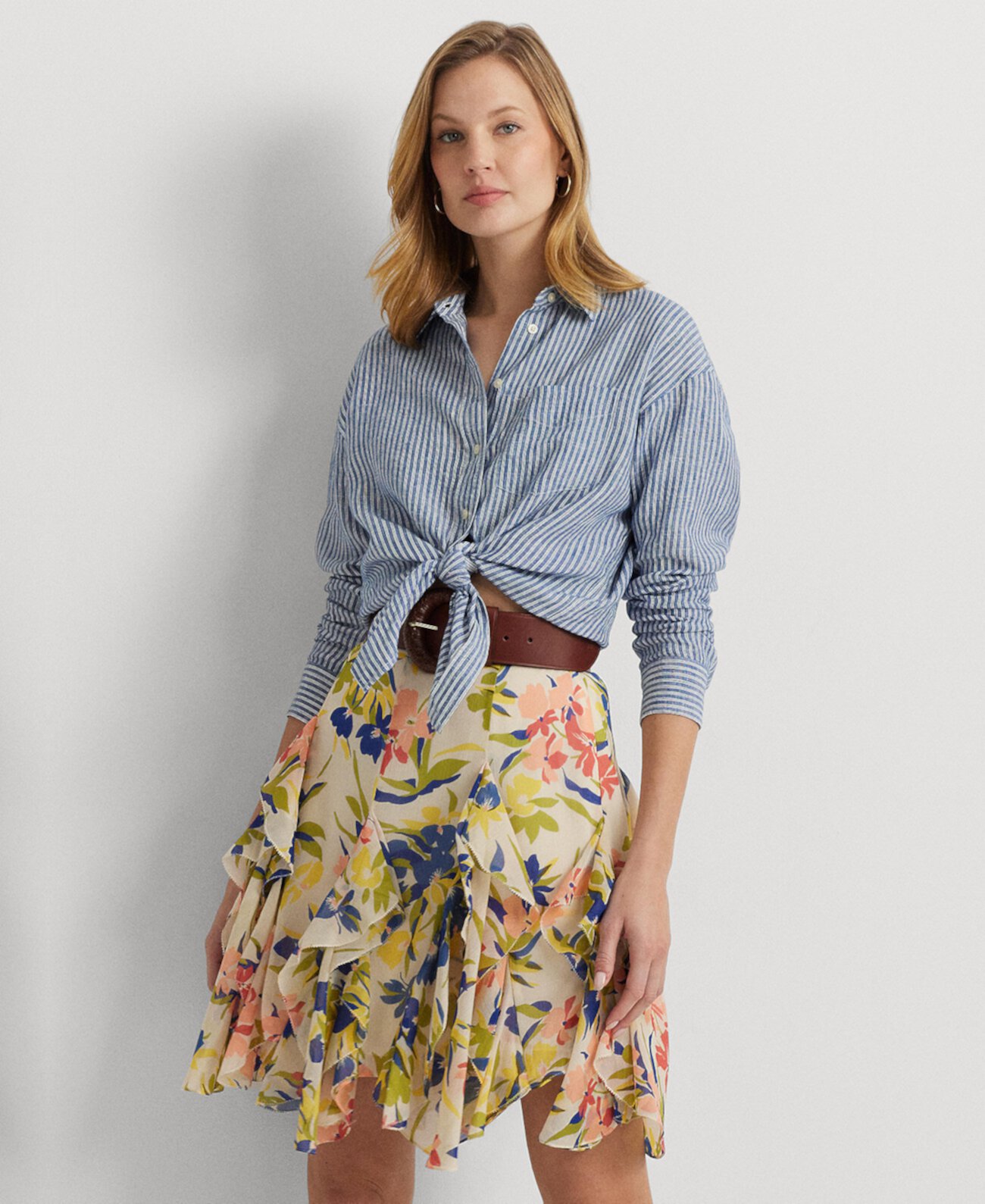 Women's Linen Striped Shirt LAUREN Ralph Lauren