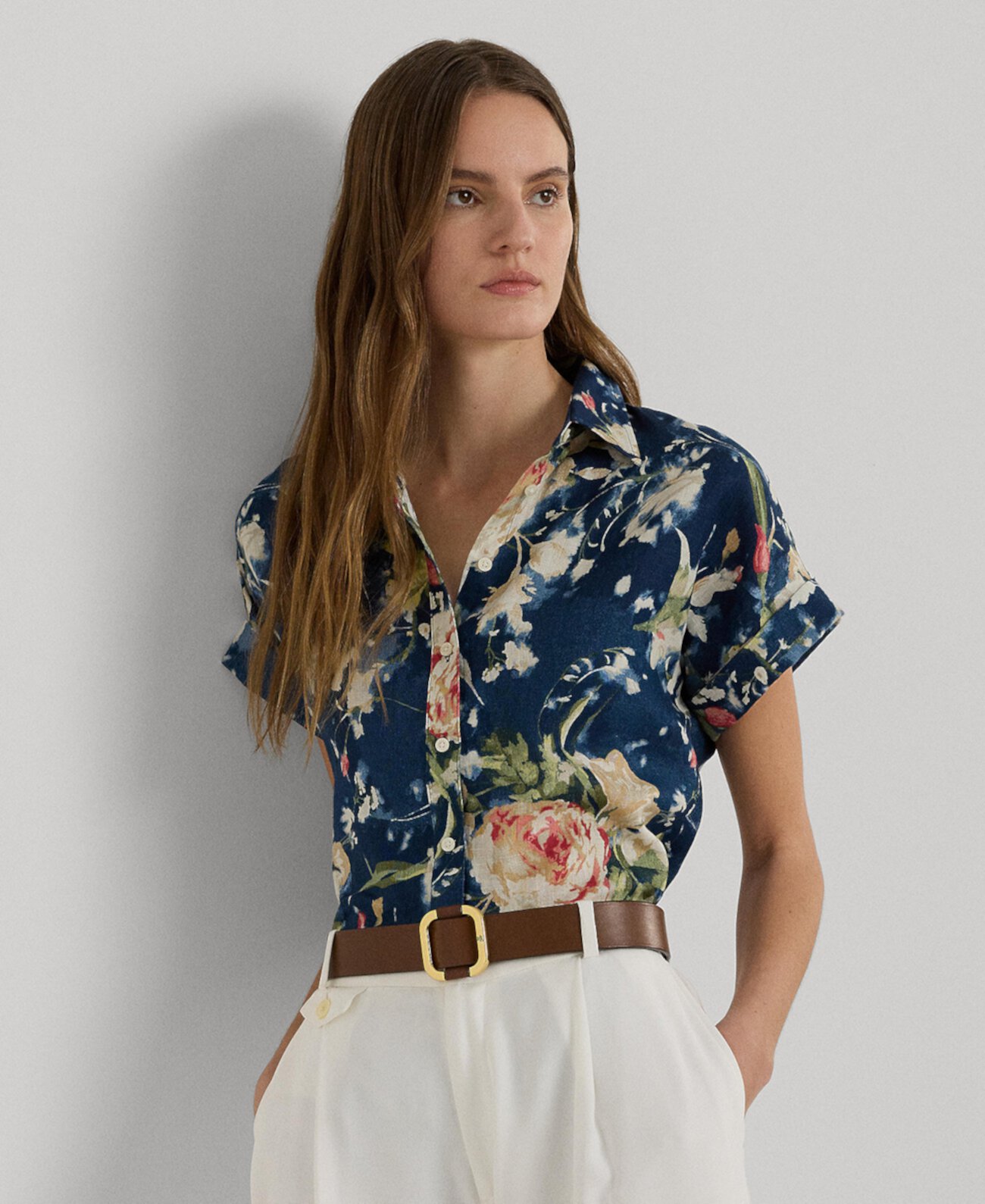 Women's Linen Short-Sleeve Shirt LAUREN Ralph Lauren