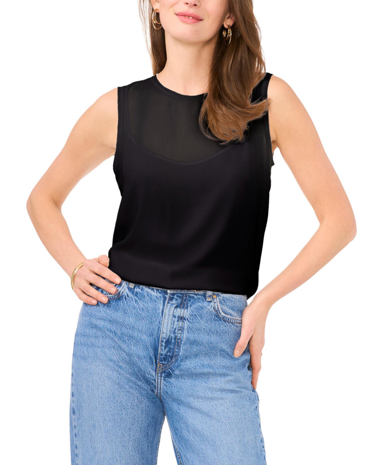  Блузка Vince Camuto Layered Sleeveless Top Vince Camuto