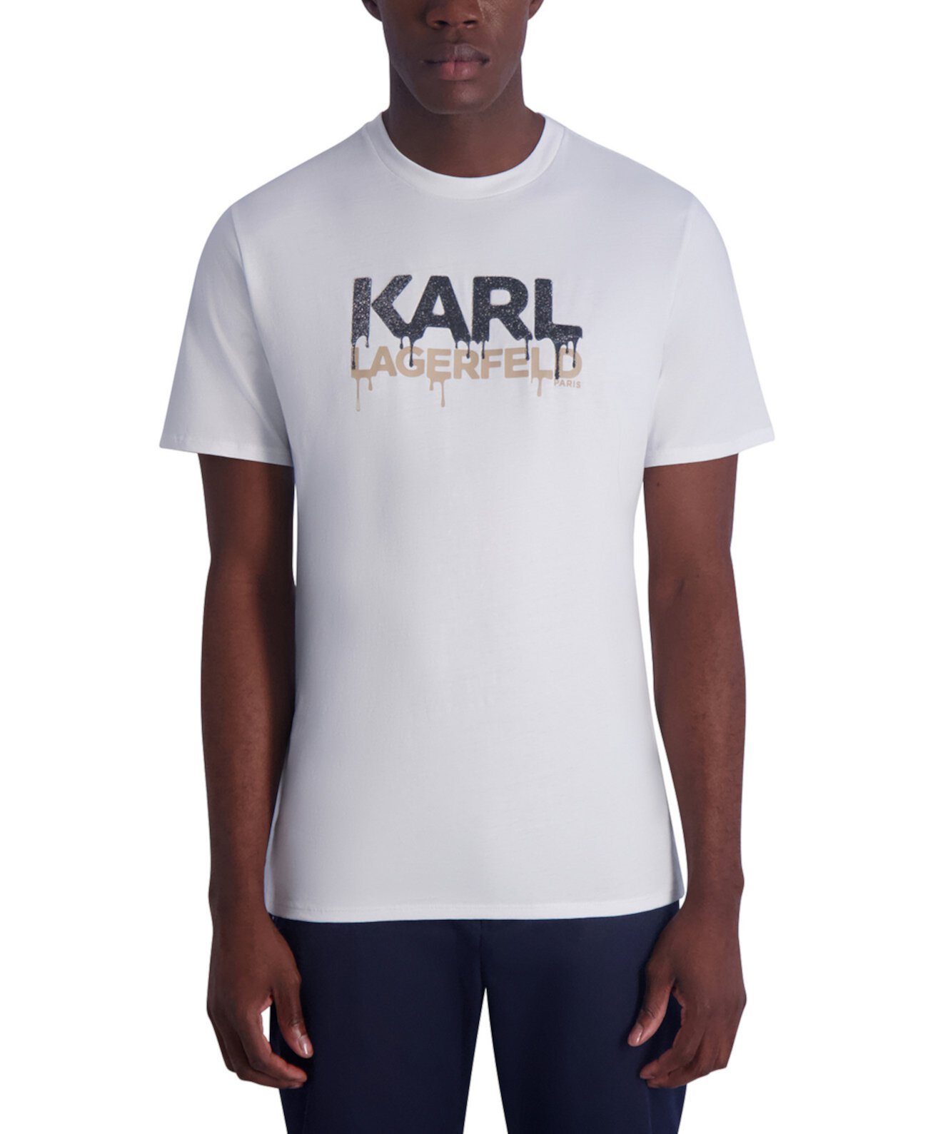 Футболка Karl Lagerfeld Paris с графическим логотипом Drip, стандартный крой, хлопок Karl Lagerfeld Paris