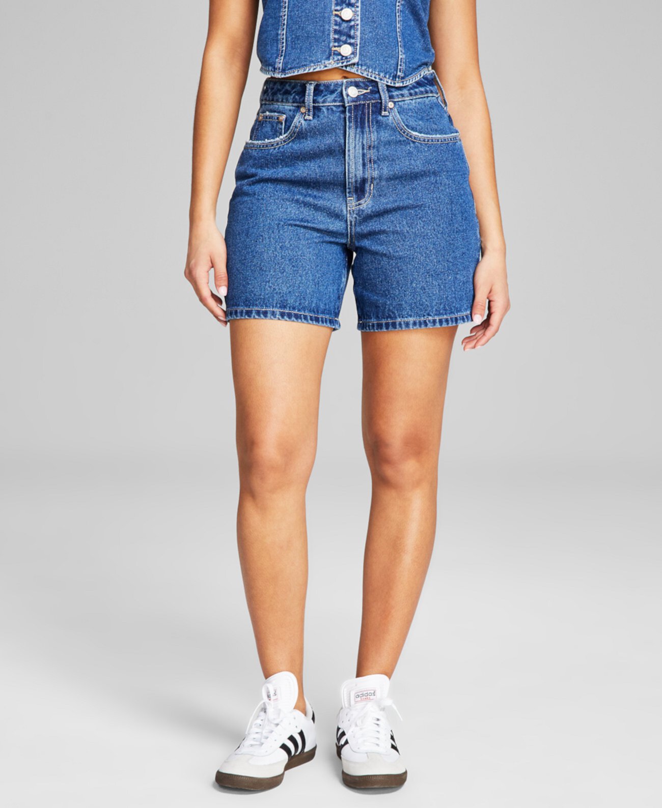 Women's High Rise Denim Shorts, Created for Macy's And Now This