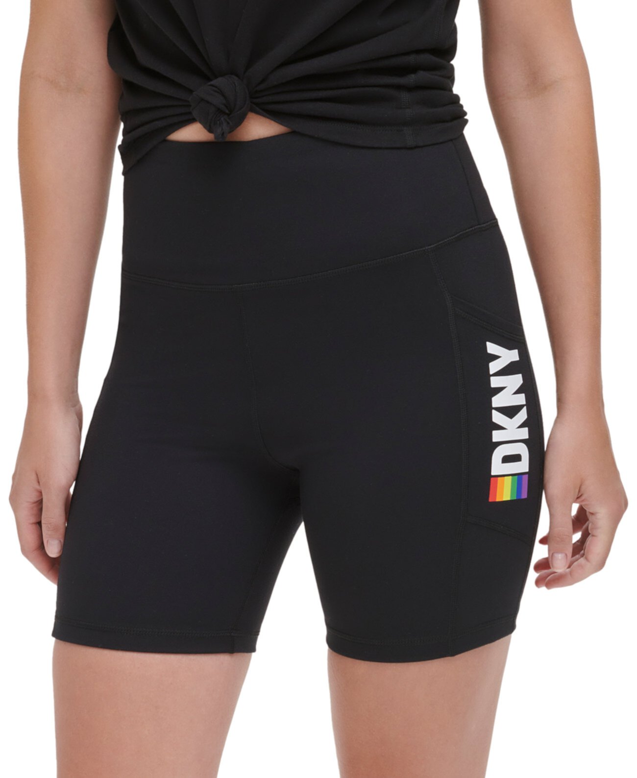 Women's Rainbow Pride High Rise Bike Shorts DKNY