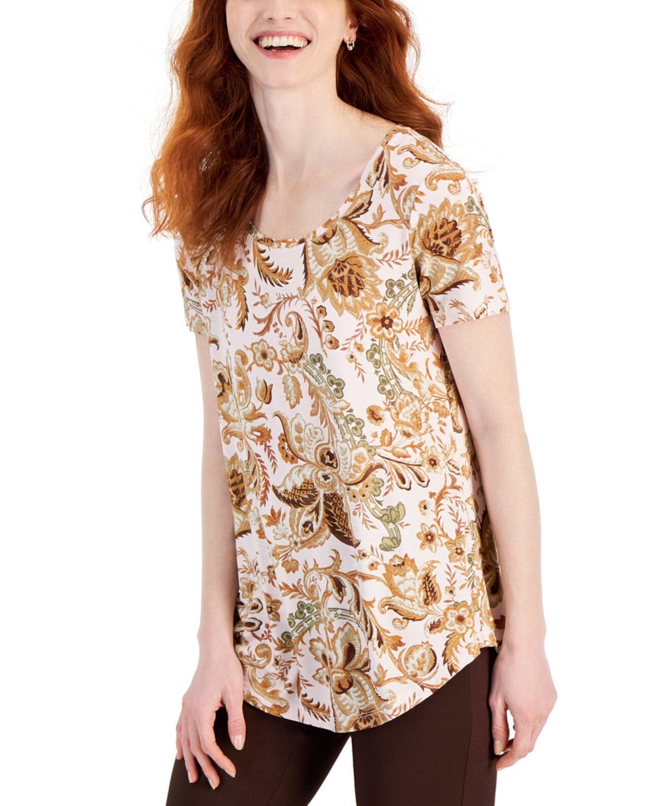 Petite Blooming Bounty Paisley Top, Created for Macy's J&M Collection