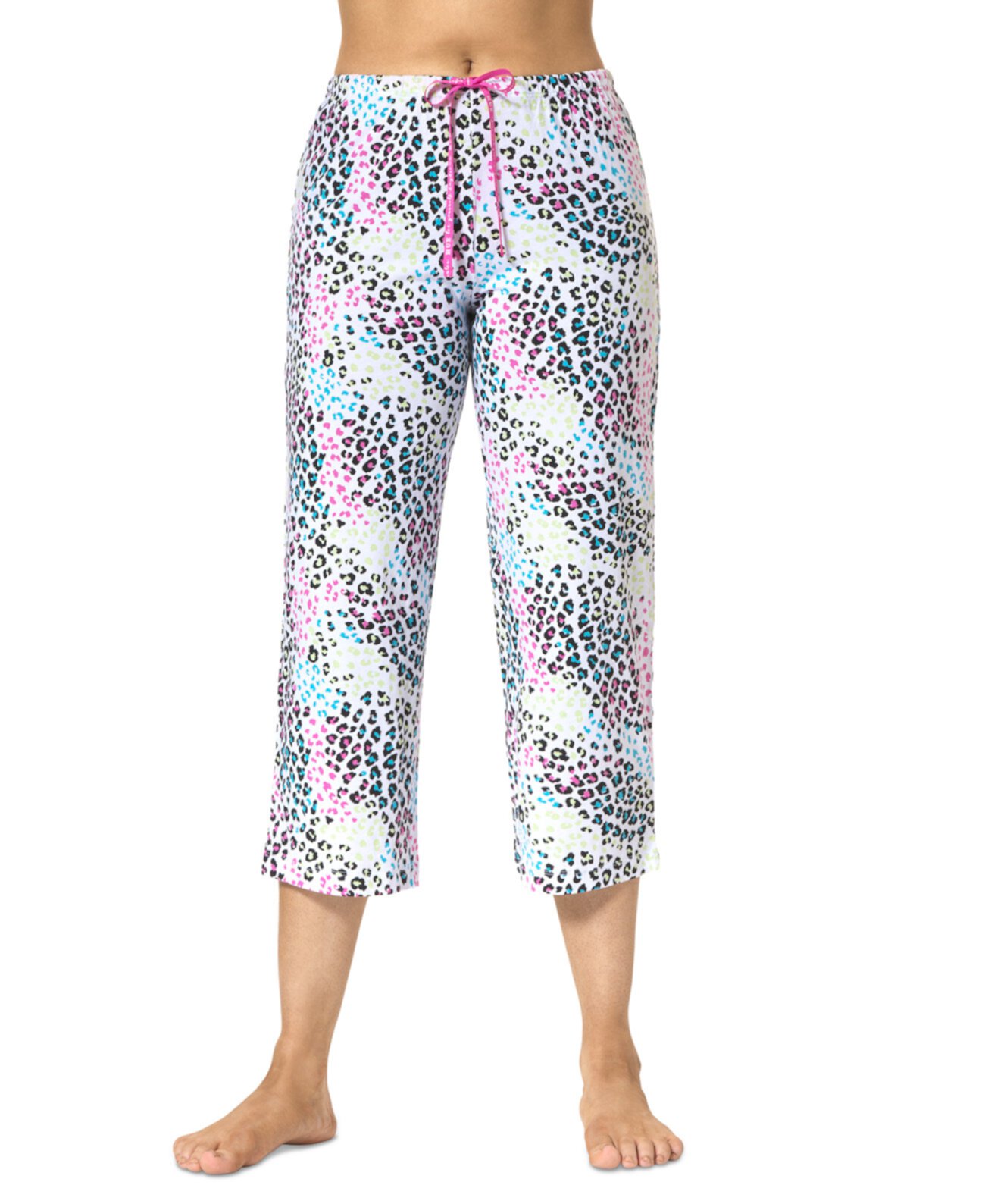 Women's Spring Leopard Printed Capri Pajama Pants HUE