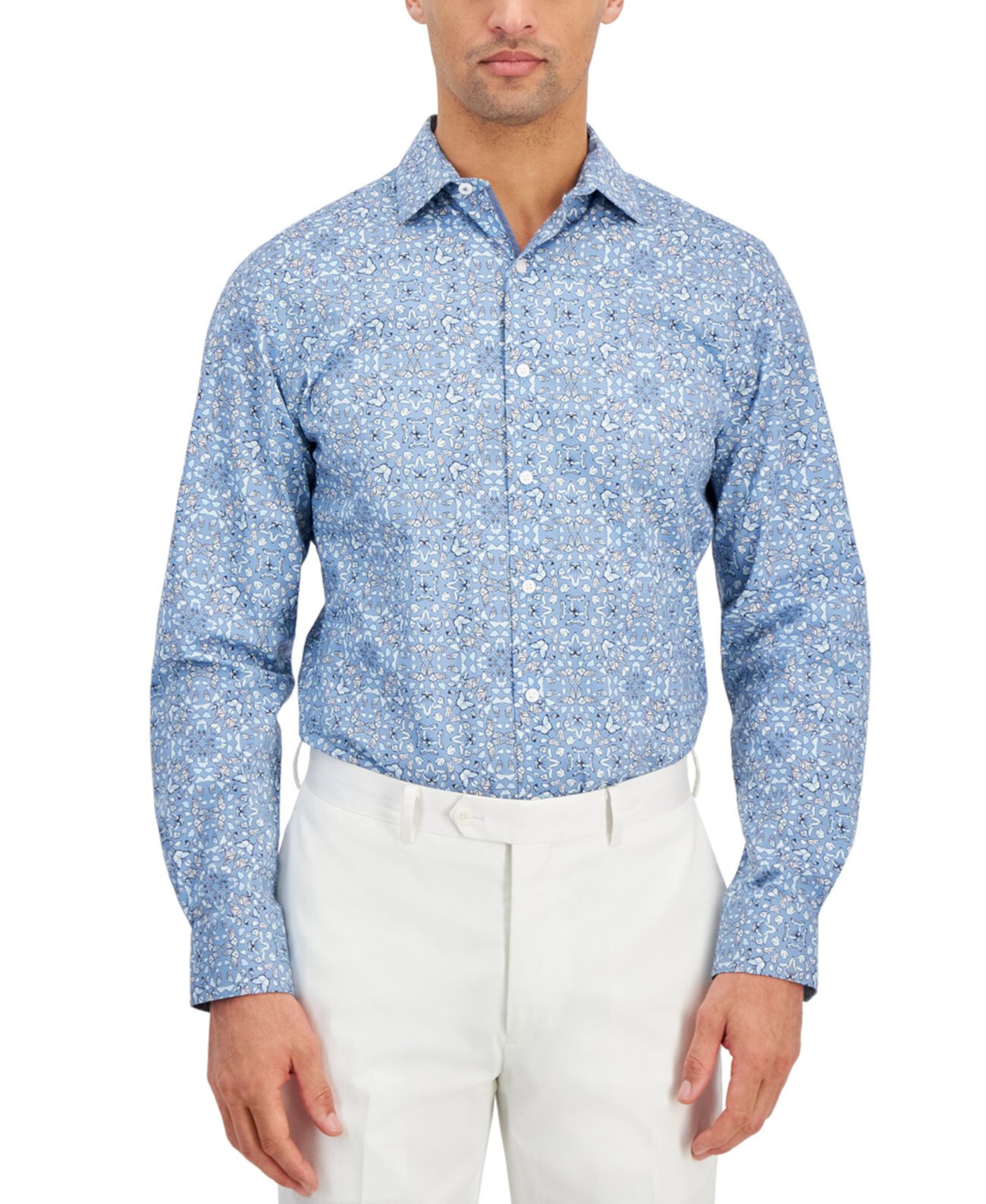 Men's Butterfly Pattern Dress Shirt, Created for Macy's Bar III