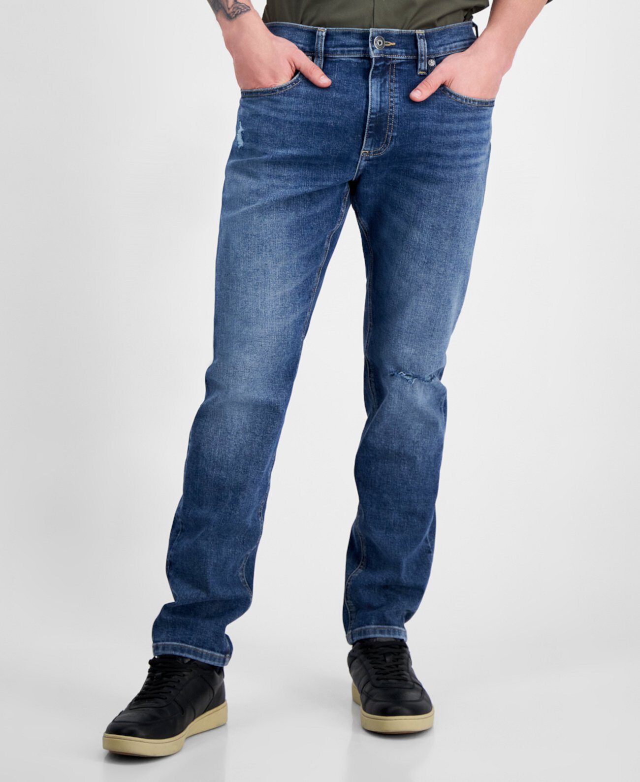 Men's Athletic-Slim Fit Destroyed Jeans, Created for Macy's I.N.C. International Concepts