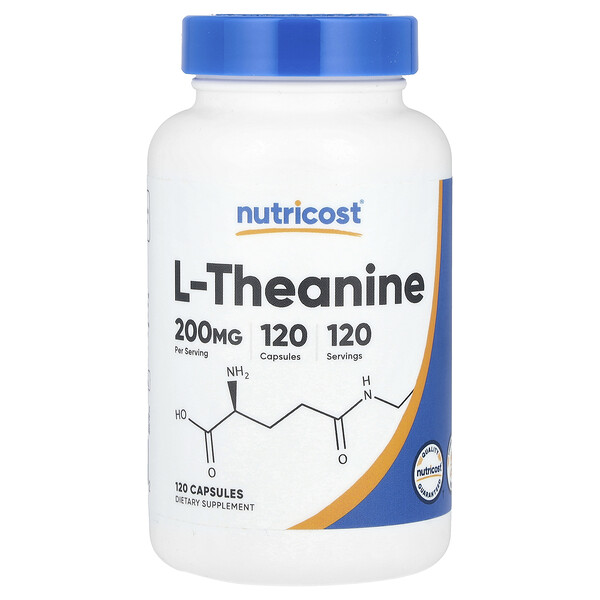 L-Theanine, 200 mg, 120 Capsules Nutricost