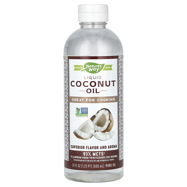 Liquid Coconut Oil, 20 fl oz (600 ml) Nature's Way