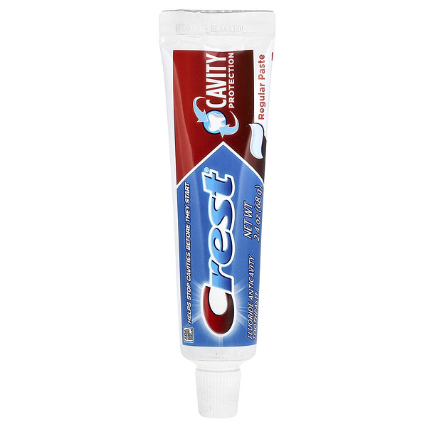 Cavity Protection, Fluoride Anticavity Toothpaste, Regular Paste, 2.4 oz (68 g) Crest