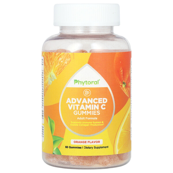 Advanced Vitamin C Gummies, Orange, 60 Gummies Phytoral