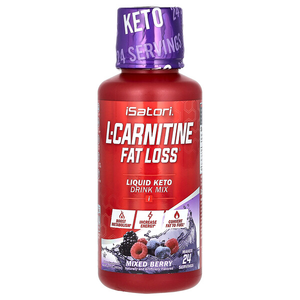 L-Carnitine, Mixed Berry, 12 fl oz (360 ml) Isatori