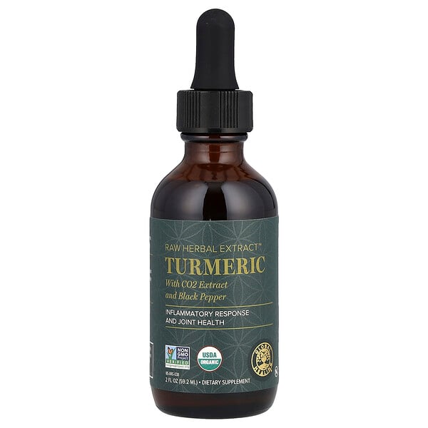 Raw Herbal Extract, Turmeric, 2 fl oz (59.2 ml) Global Healing