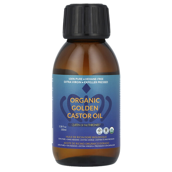 Organic Golden Castor Oil , 3.38 fl oz (100 ml) Queen of the Thrones