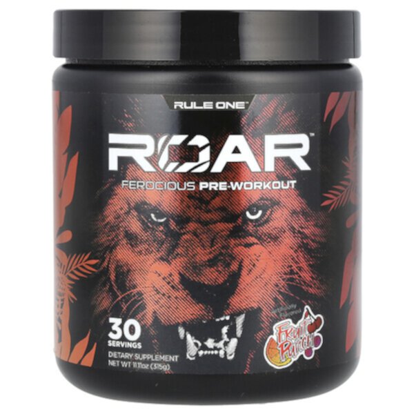 Roar, Ferocious Pre-Workout, Fruit Punch, 11.11 oz (315 g) Rule One Proteins