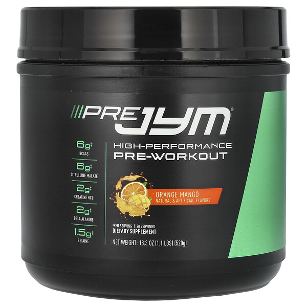 Pre JYM, High Performance Pre-Workout, Orange Mango, 1.1 lbs (520 g) JYM Supplement Science