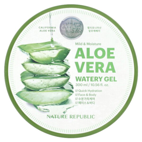 Mild & Moisture, Aloe Vera Watery Gel, 10.56 fl oz (300 ml) Nature Republic