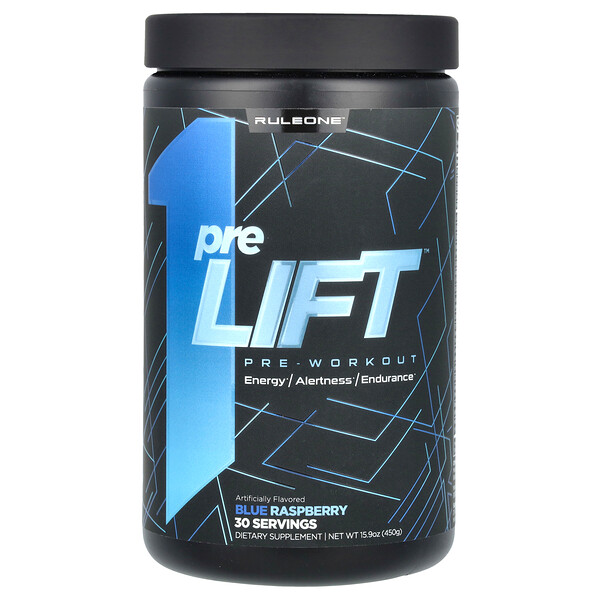 preLIFT, Pre-Workout, Blue Raspberry, 15.9 oz (450 g) Rule One Proteins