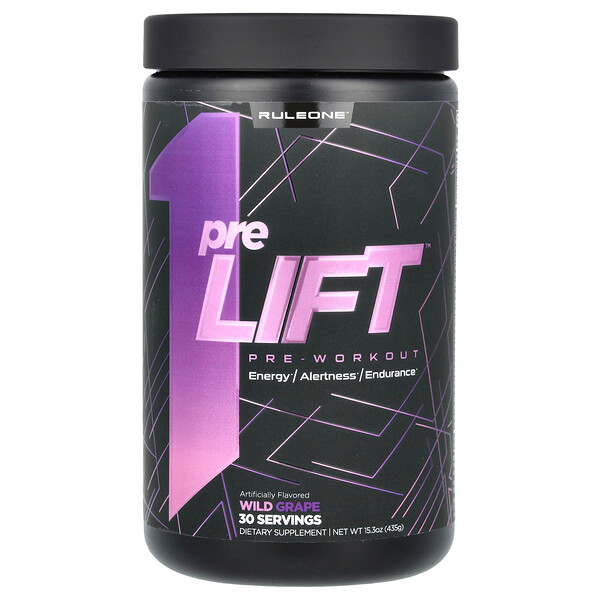 preLIFT, Pre-Workout, Wild Grape, 15.3 oz (435 g) Rule One Proteins
