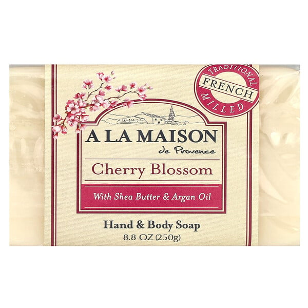 Hand & Body Bar Soap, Cherry Blossom, 8.8 oz (250 g) A La Maison