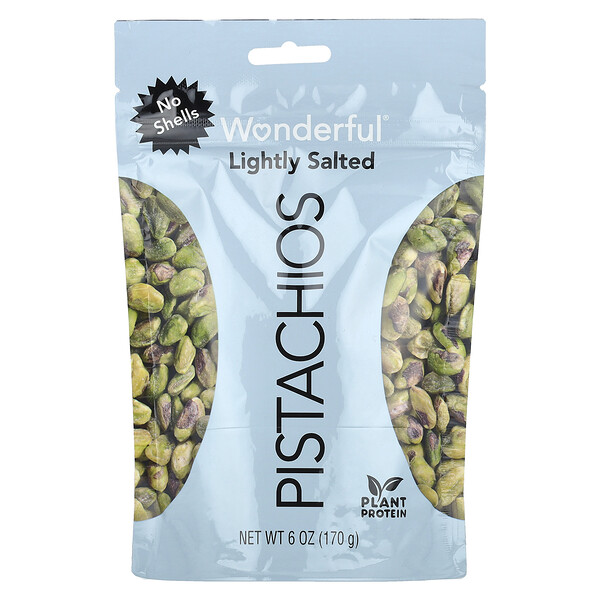 Фисташки с пониженным содержанием натрия, очищенные, 170 г Wonderful Pistachios