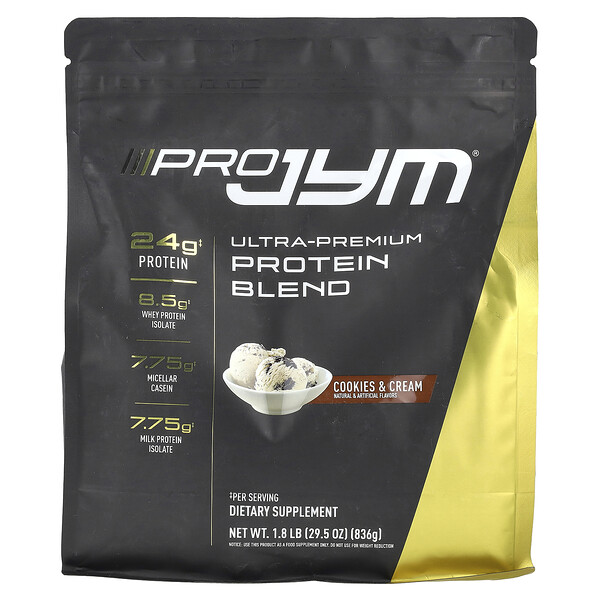 Pro JYM, Ultra-Premium Protein Blend, Cookies & Cream, 1.8 lb (836 g) JYM Supplement Science