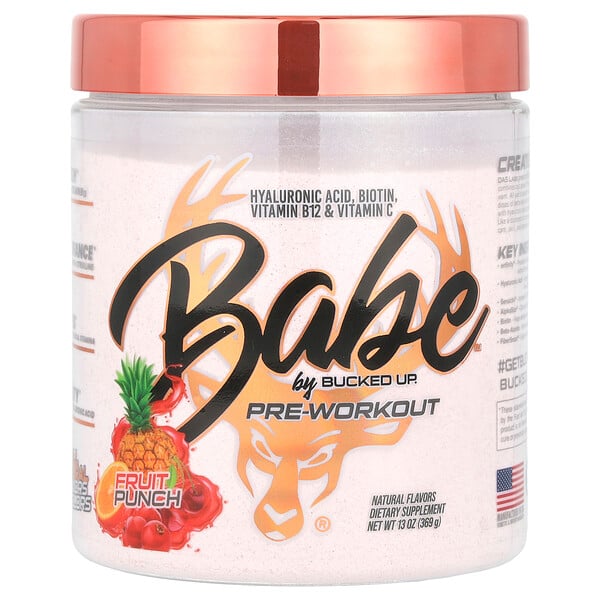 Babe, Pre-Workout, Fruit Punch, 13 oz (369 g) Bucked Up