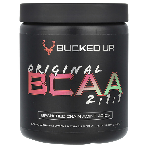Original BCAA 2:1:1, Strawberry Mojito, 10.99 oz (311.57 g) Bucked Up
