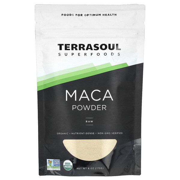Maca Powder, Raw , 6 oz (170 g) Terrasoul Superfoods