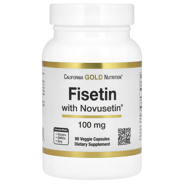 Fisetin with Novusetin, 100 mg, 90 Veggie Capsules California Gold Nutrition