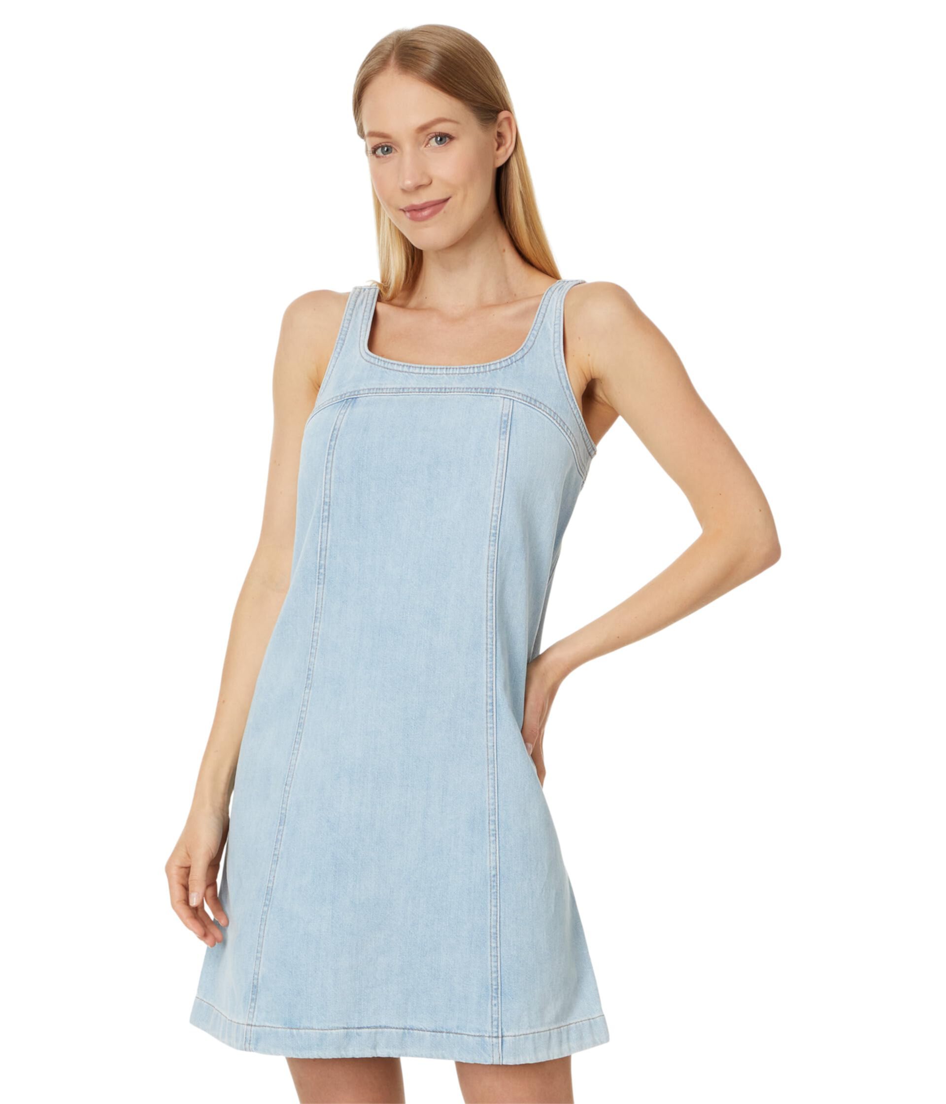 Denim A-Line Sleeveless Mini Dress in Fitzgerald Wash Madewell