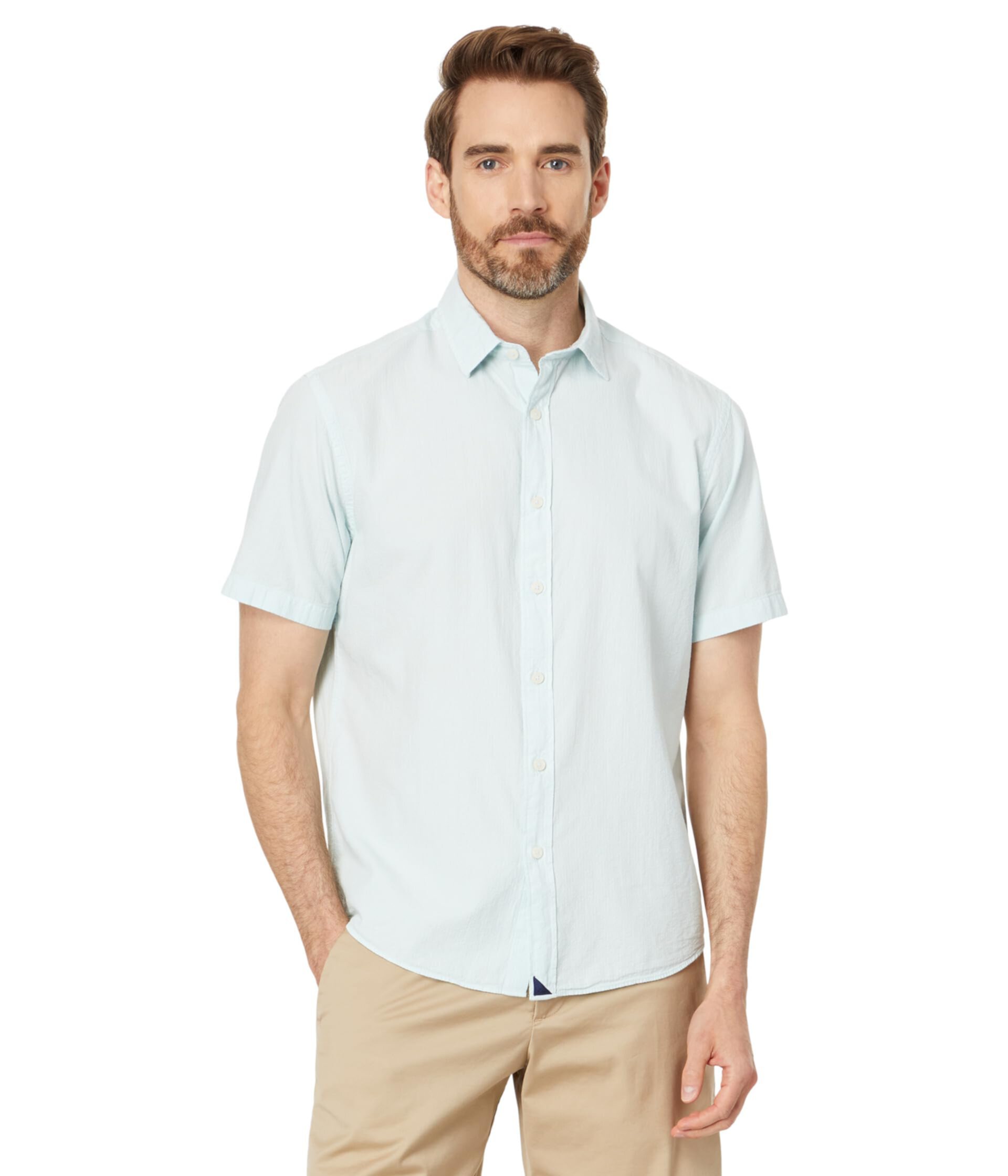 Cotton Seersucker Short-Sleeve Pavao Shirt UNTUCKit