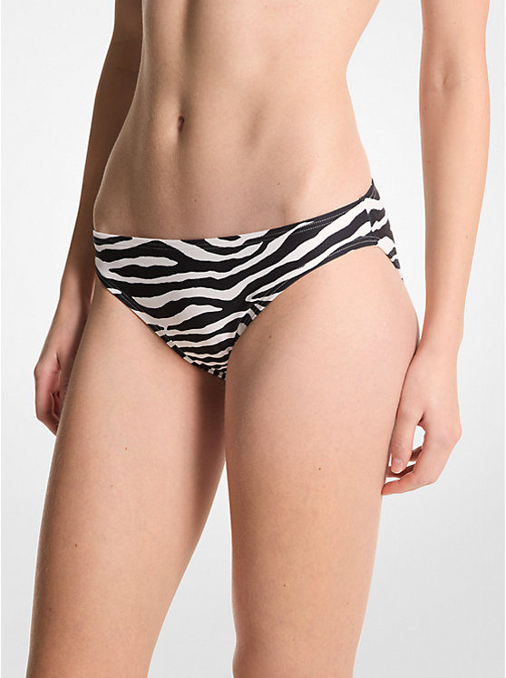 Zebra Print Bikini Bottom Michael Kors