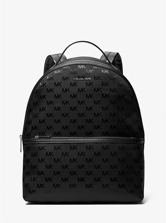 Sheila Large Woven Logo Nylon Backpack Michael Kors