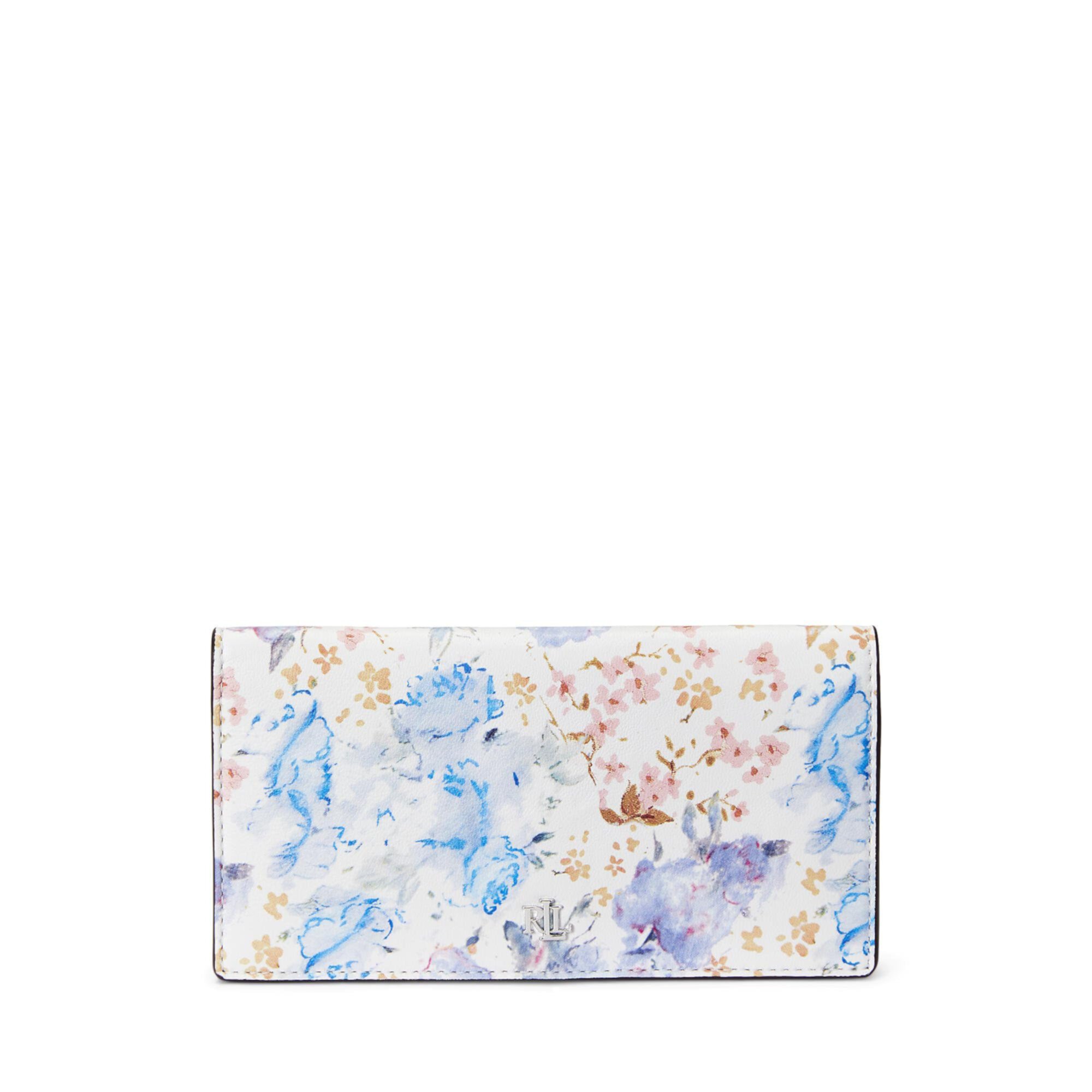 Floral Nappa Leather Zip Card Case LAUREN Ralph Lauren