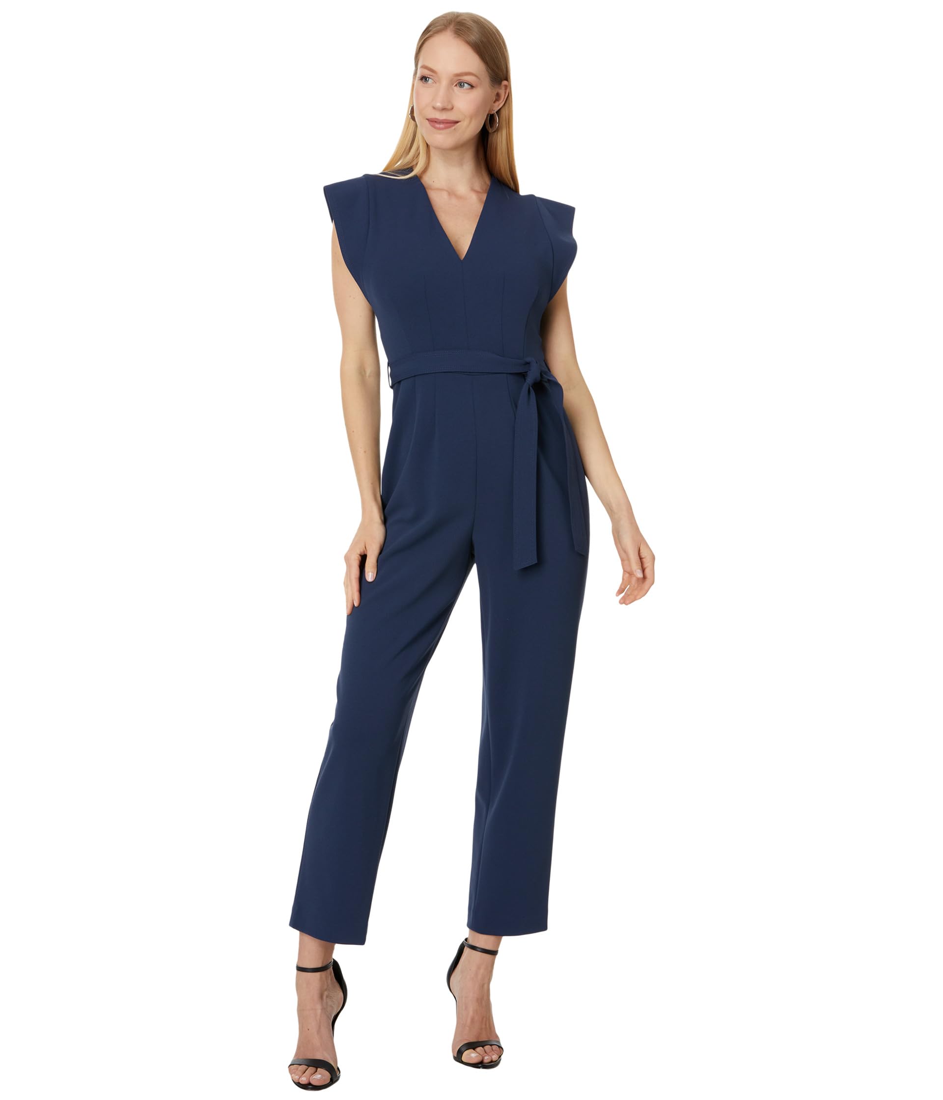 V-Neck Jumpsuit with Extended Sleeve Detail Calvin Klein