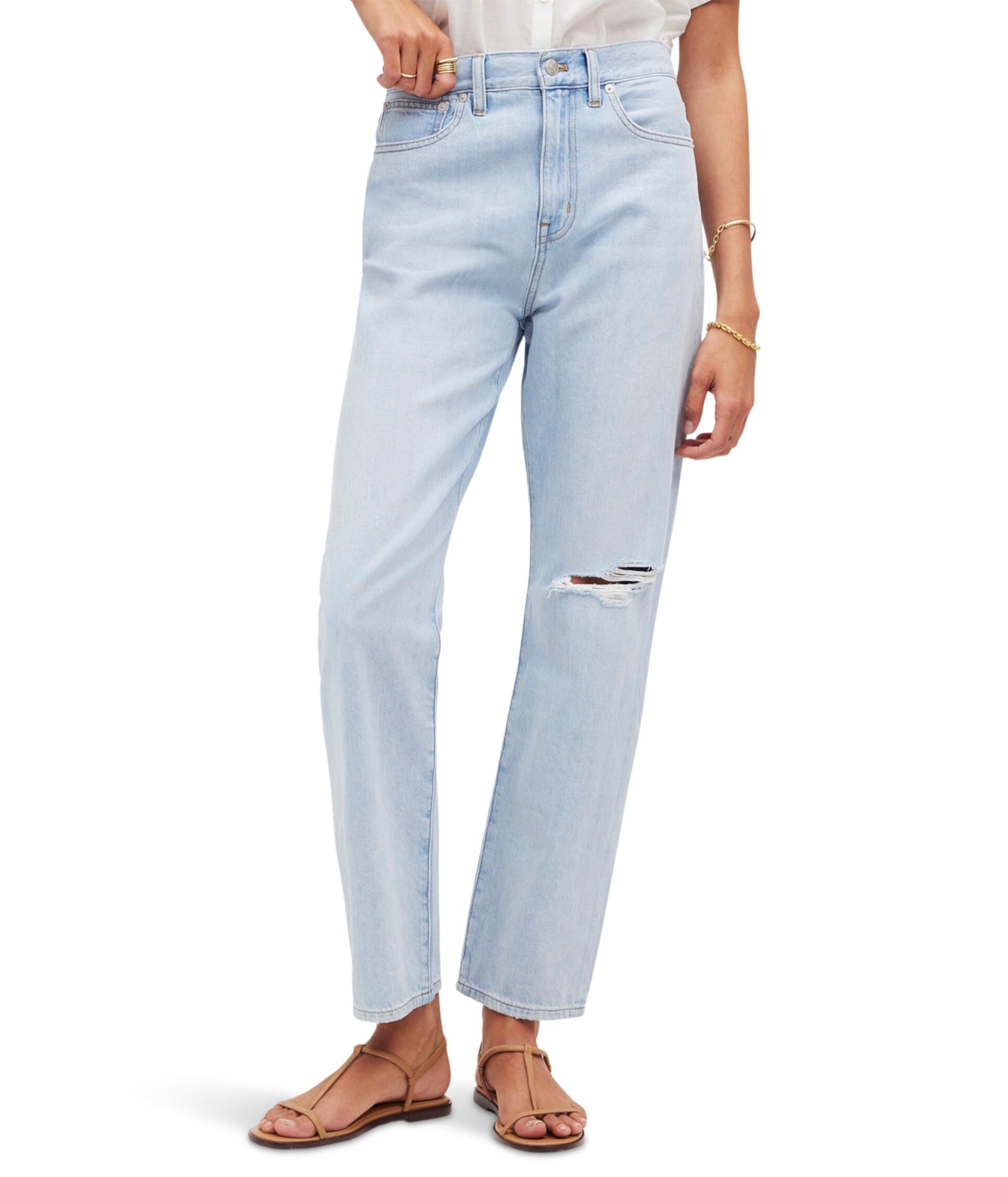 The Perfect Summer '90s Straight Crop Jean in Fitzgerald Wash Madewell
