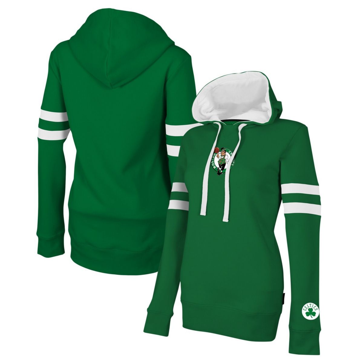 Women's Stadium Essentials Kelly Green Boston Celtics Road Game Pullover Hoodie Stadium Essentials